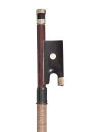 A Nickel-Mounted Violin Bow, probably French - 2